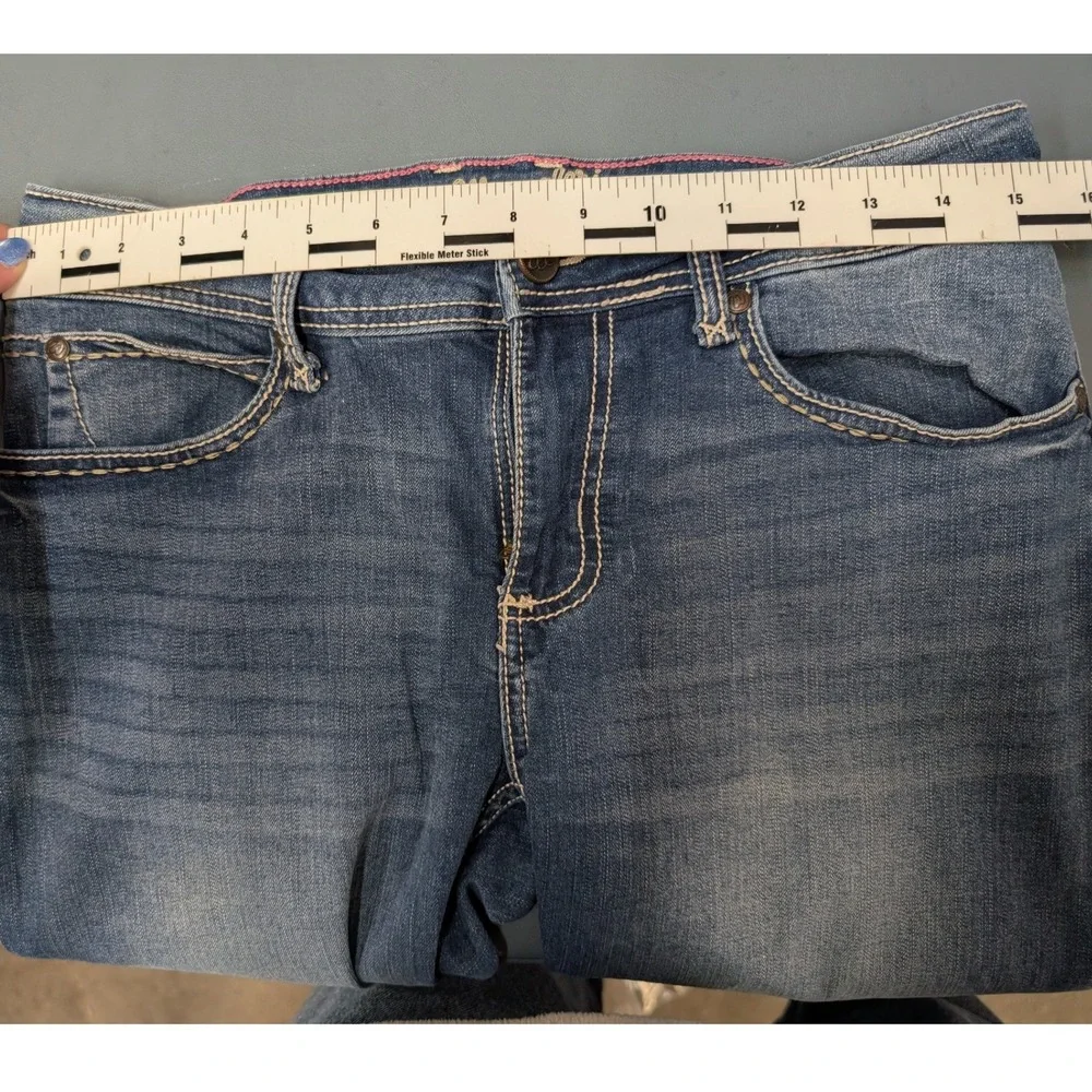 Wrangler‎ Bootcut Jeans Womens 7/8 x 32 Blue Medium Wash Stretch Denim 1009MWZJD